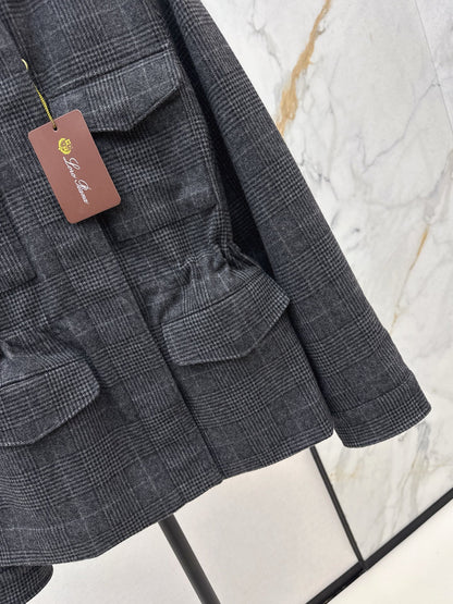 Loro 25fw plaid jacket