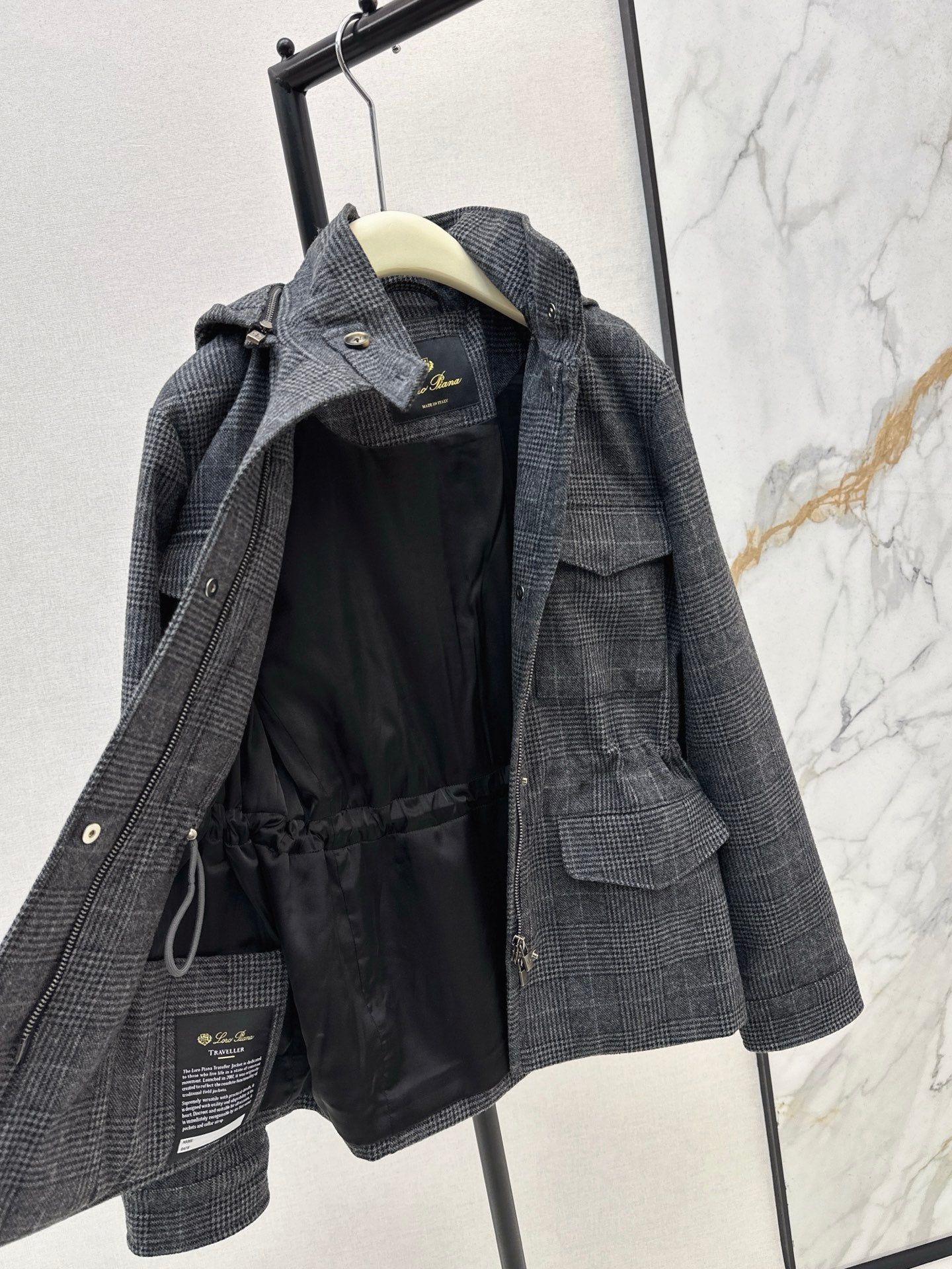 Loro 25fw plaid jacket