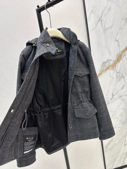 Loro 25fw plaid jacket