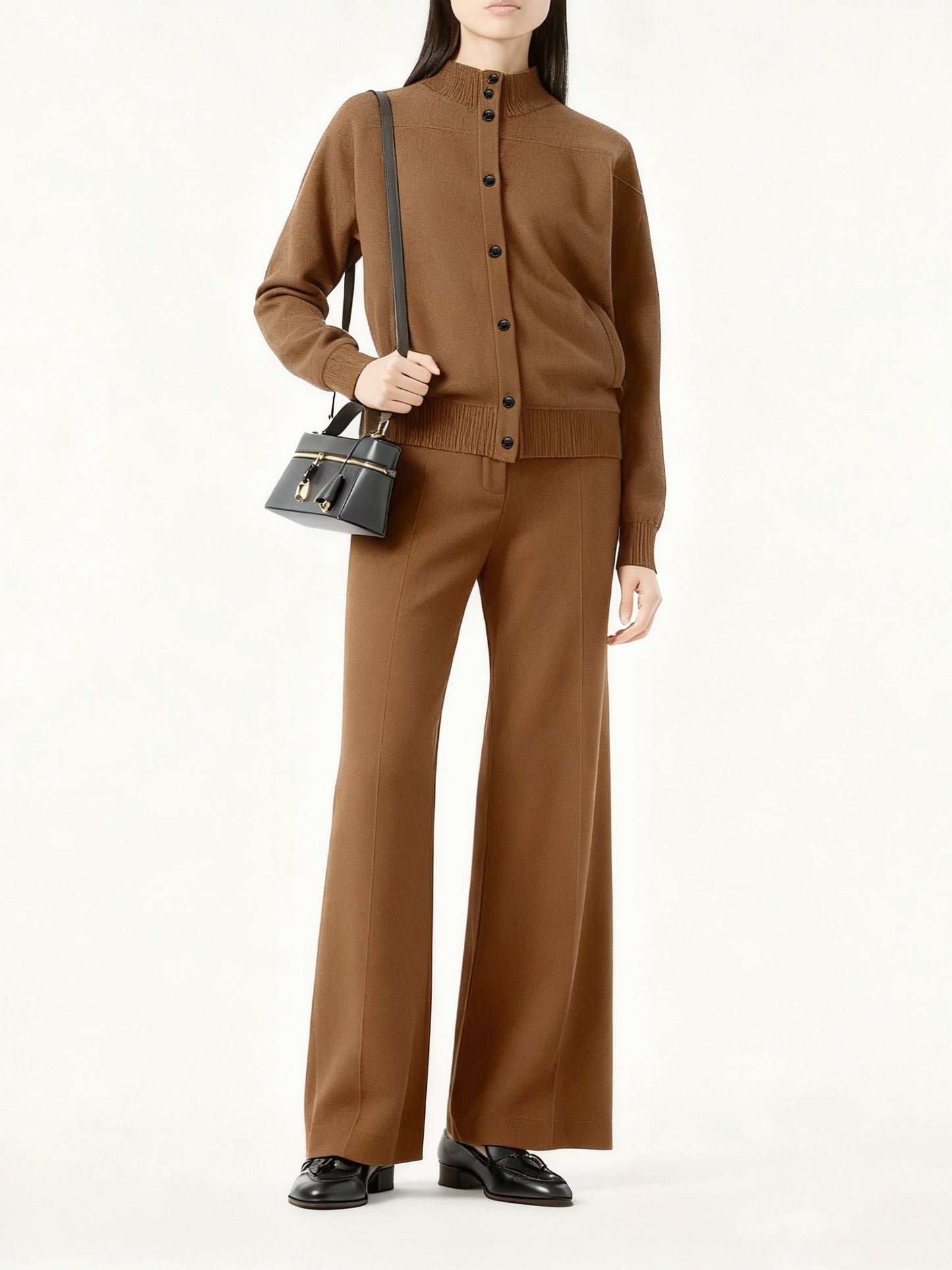 Loro 25fw cashmere jacket straight pants set