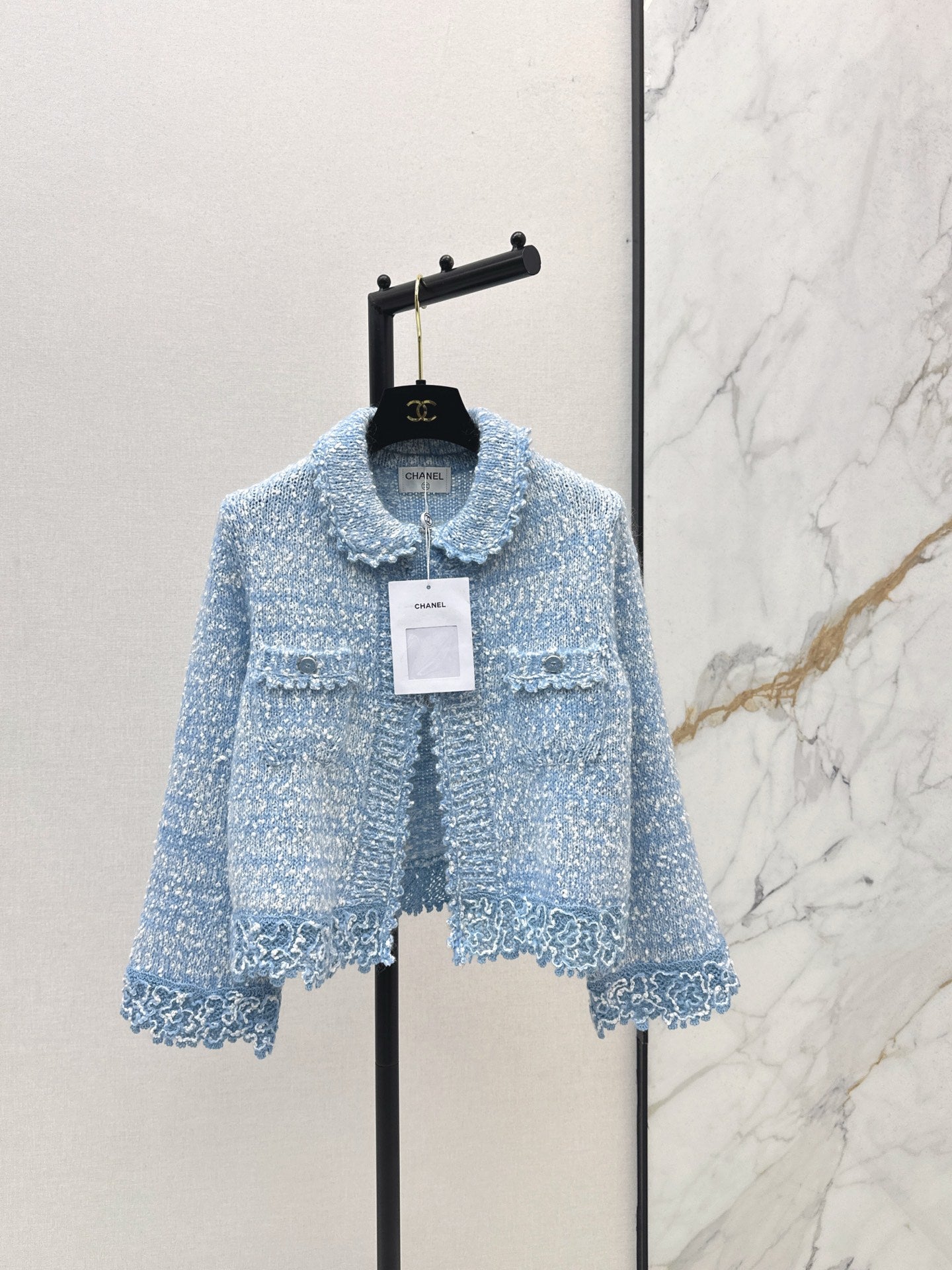 Chan 25fw lace knit cardigan
