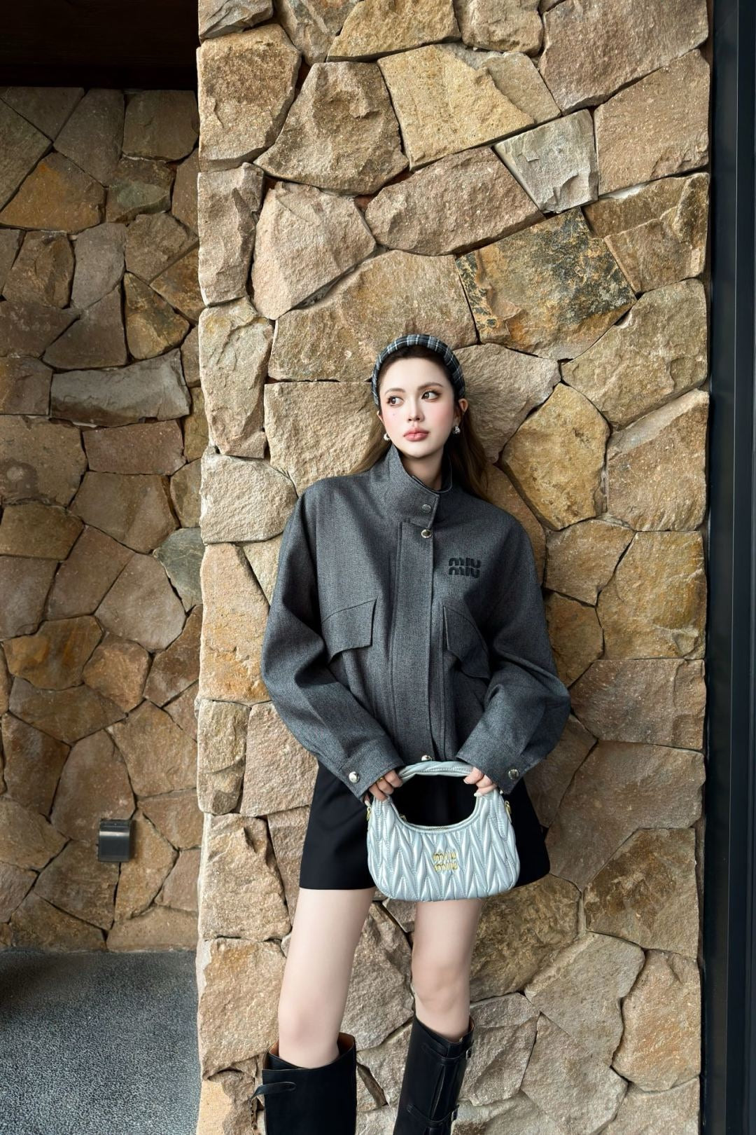 Miu 25fw bomber jacket