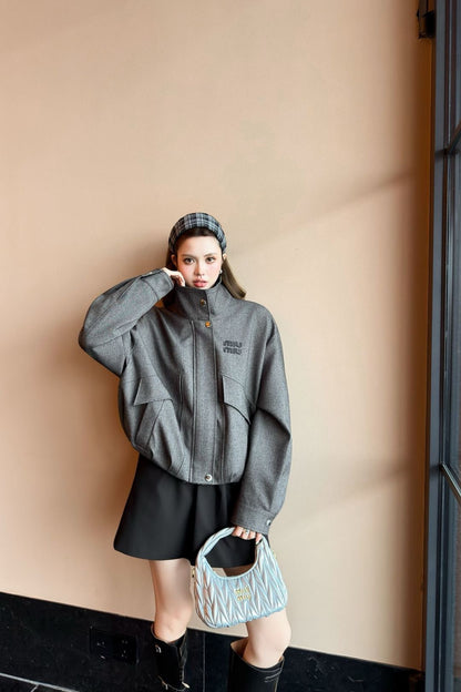 Miu 25fw bomber jacket