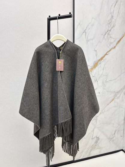 Brun 25fw wool cape