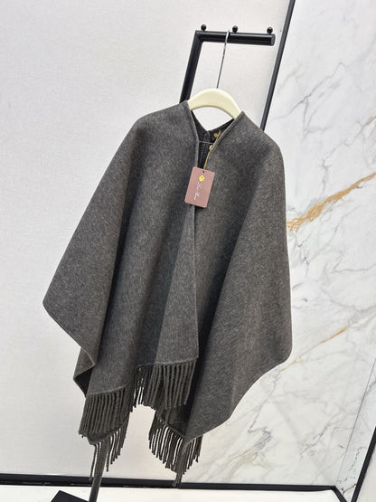 Brun 25fw wool cape