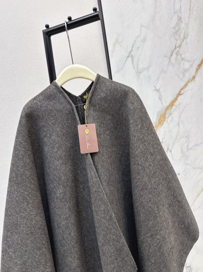 Brun 25fw wool cape