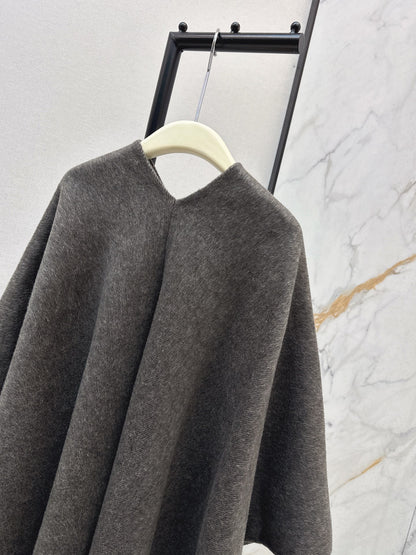 Brun 25fw wool cape