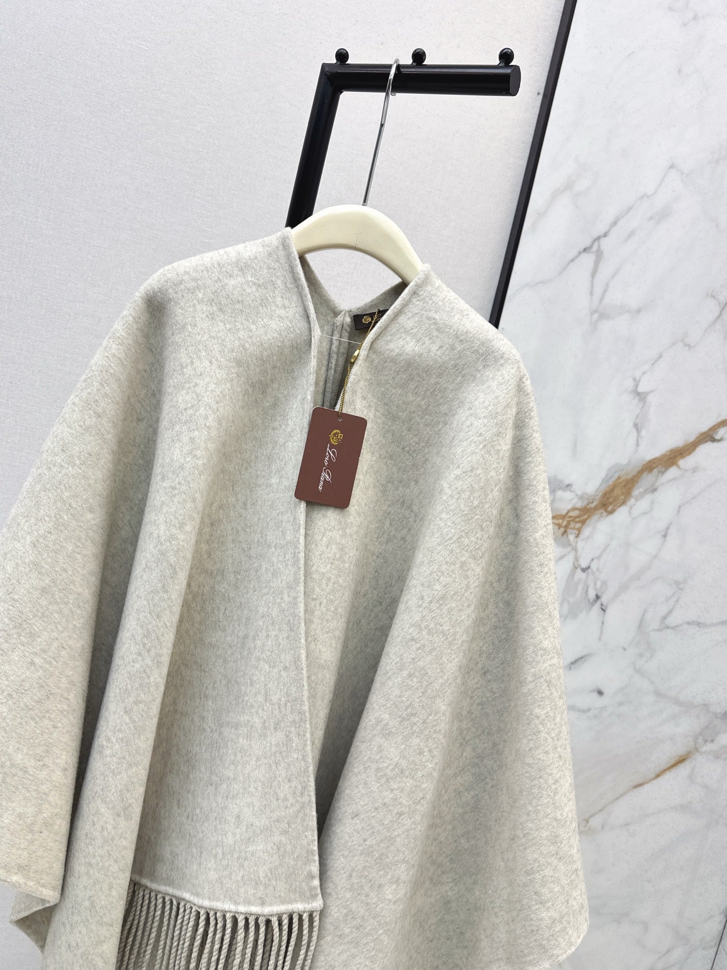 Brun 25fw wool cape