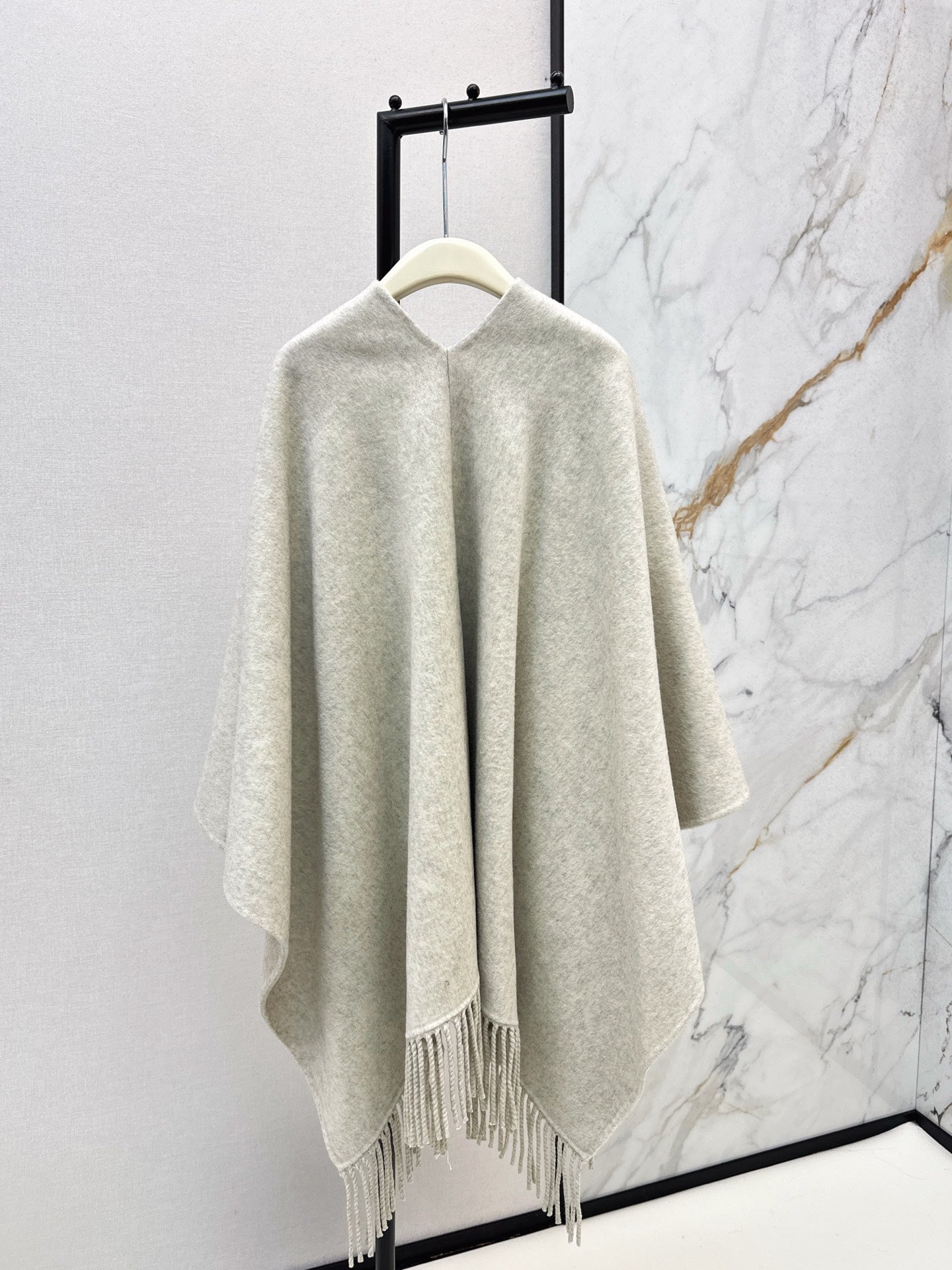 Brun 25fw wool cape