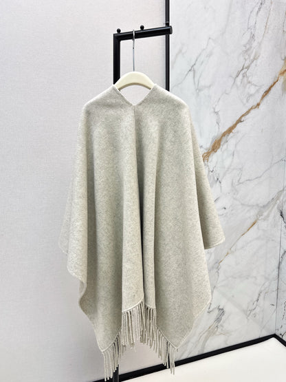 Brun 25fw wool cape