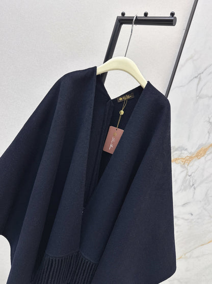 Brun 25fw wool cape