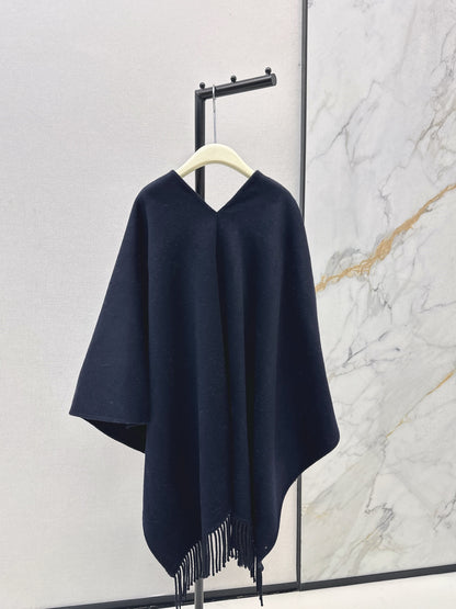 Brun 25fw wool cape
