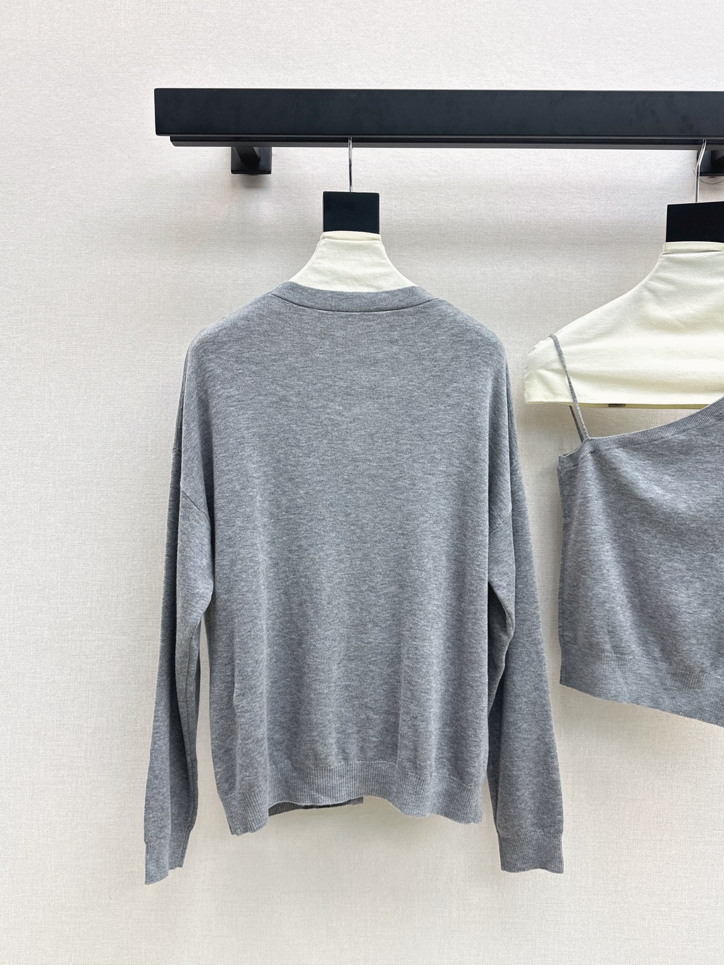 Miu 25fw knit cardigan vest set