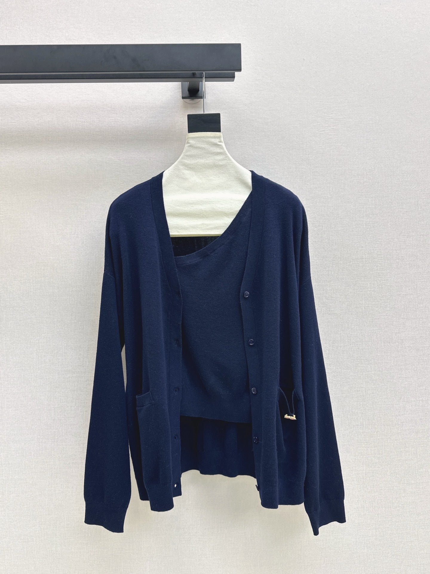 Miu 25fw knit cardigan vest set