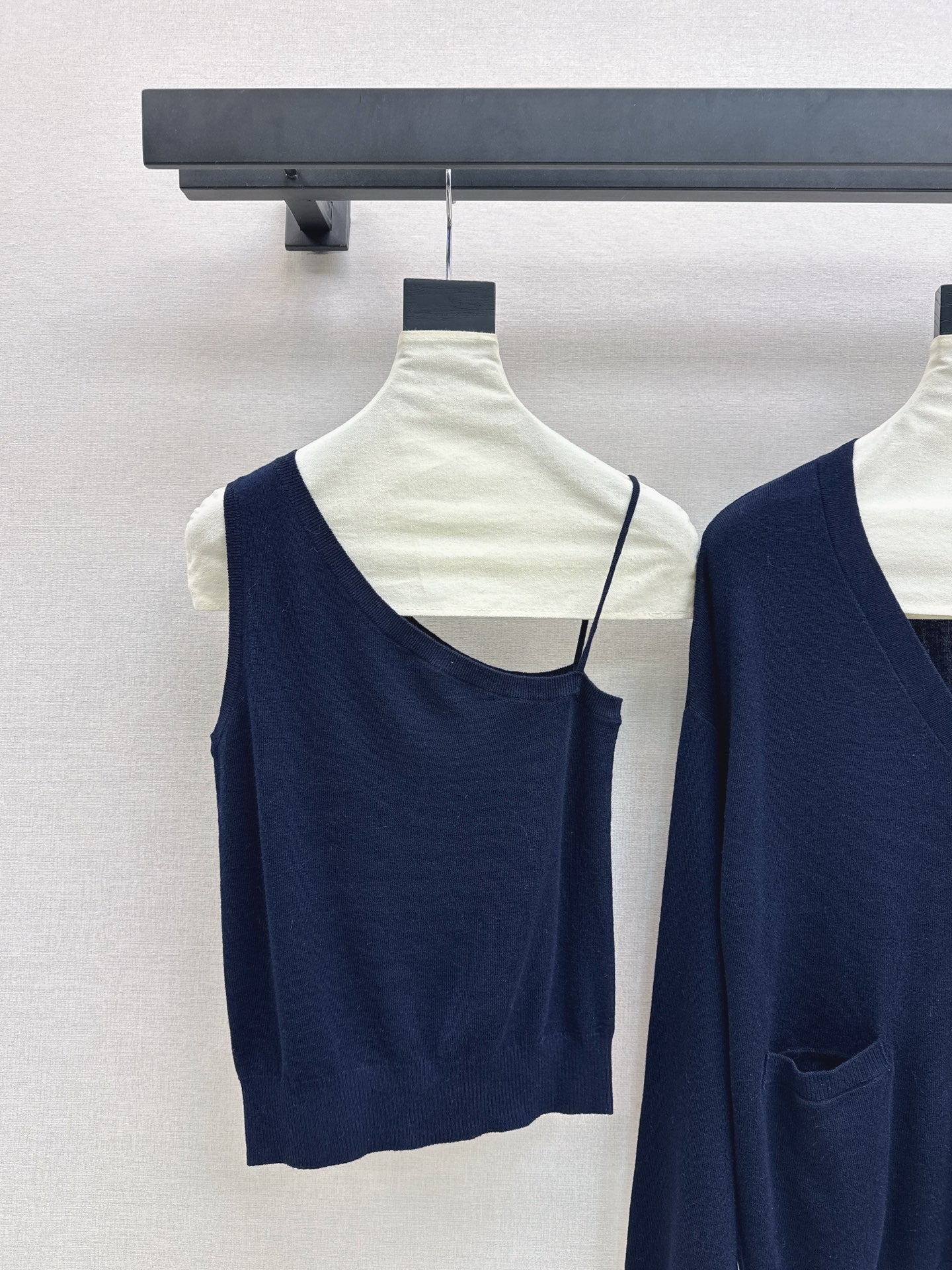 Miu 25fw knit cardigan vest set