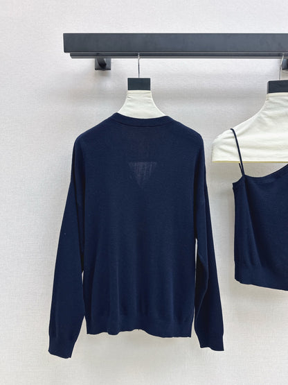 Miu 25fw knit cardigan vest set