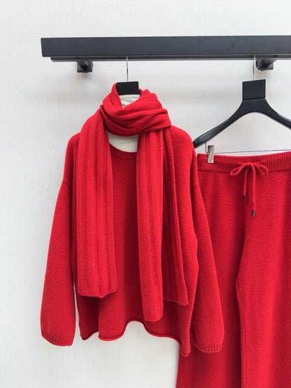Max 25fw knitwear wide pants scarf set