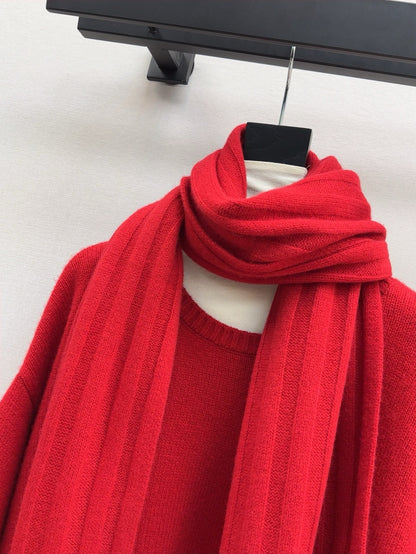 Max 25fw knitwear wide pants scarf set