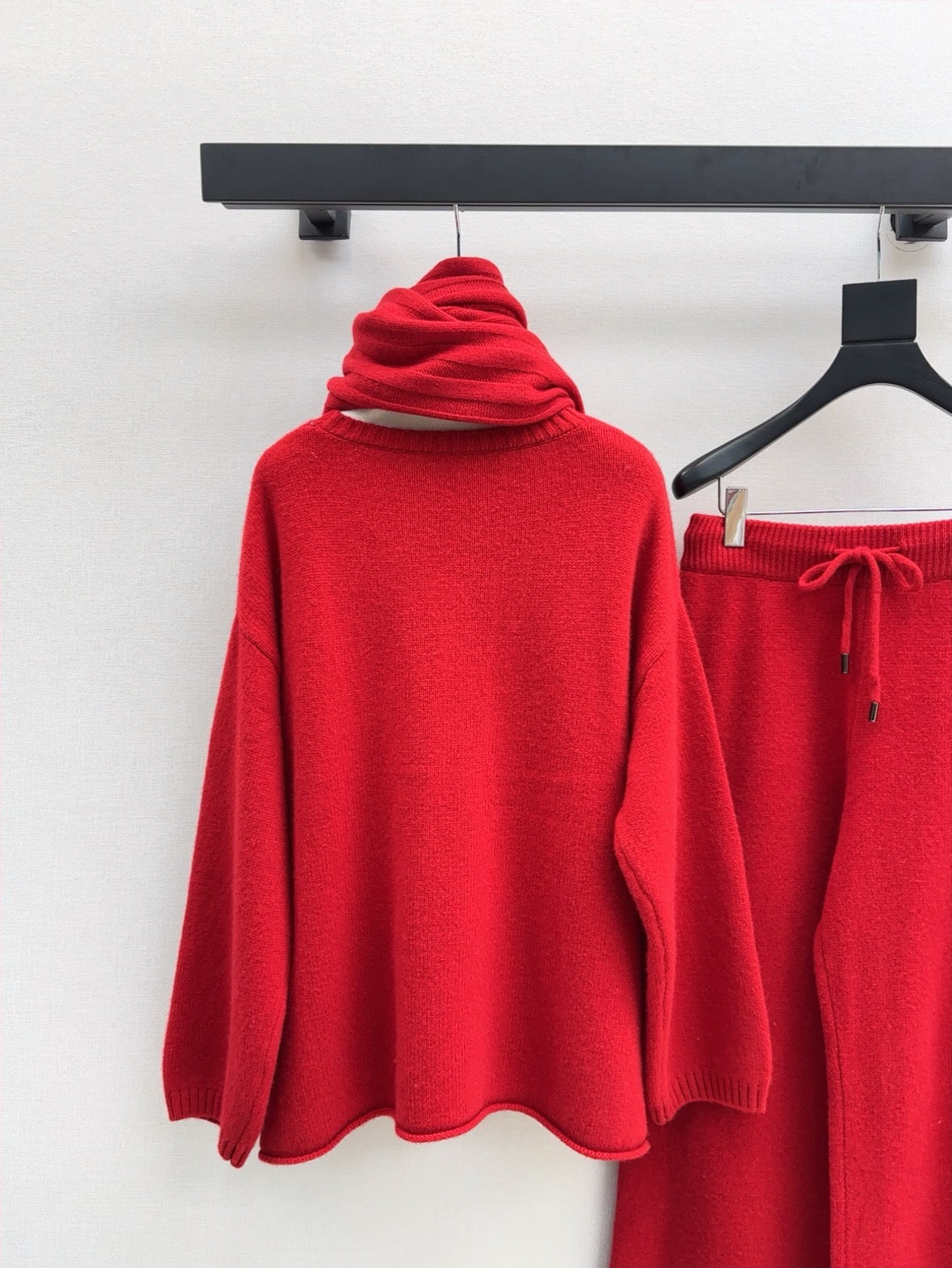 Max 25fw knitwear wide pants scarf set