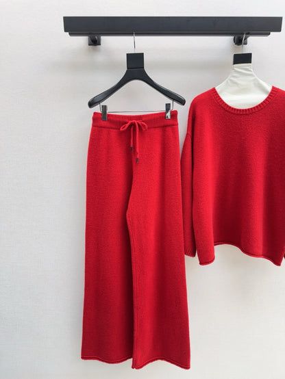 Max 25fw knitwear wide pants scarf set