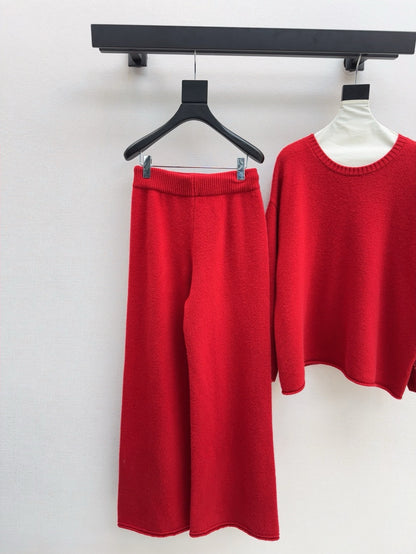 Max 25fw knitwear wide pants scarf set