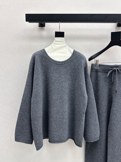 Max 25fw knitwear wide pants scarf set