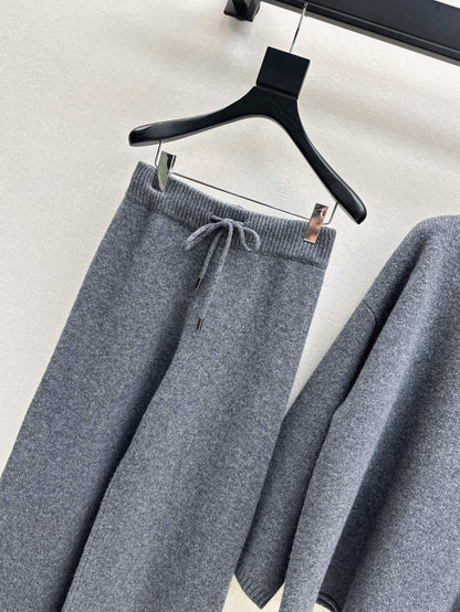 Max 25fw knitwear wide pants scarf set