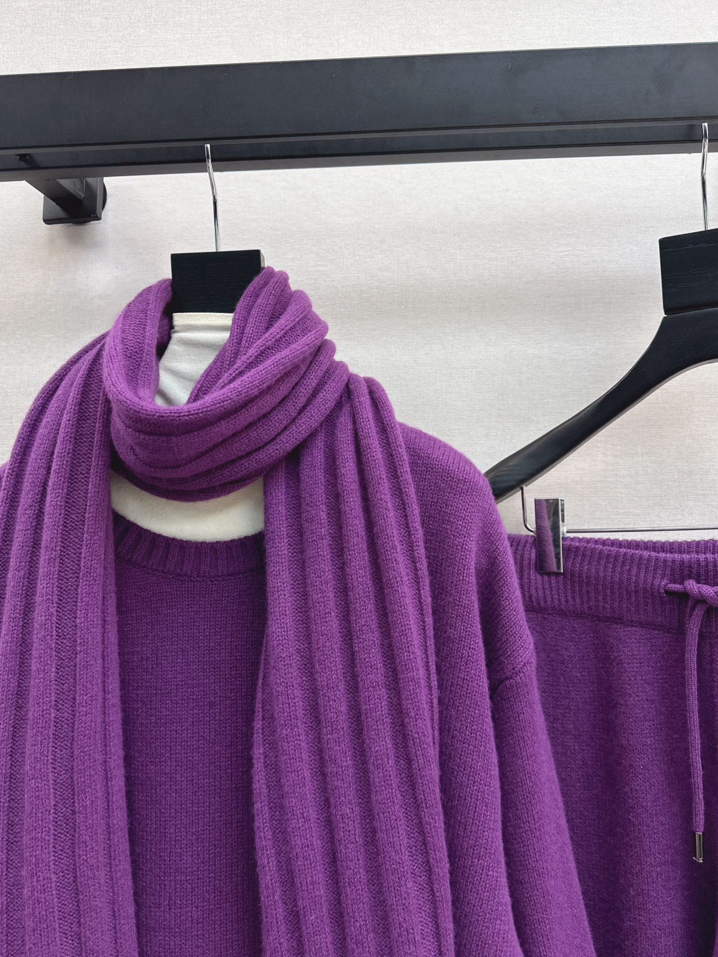 Max 25fw knitwear wide pants scarf set