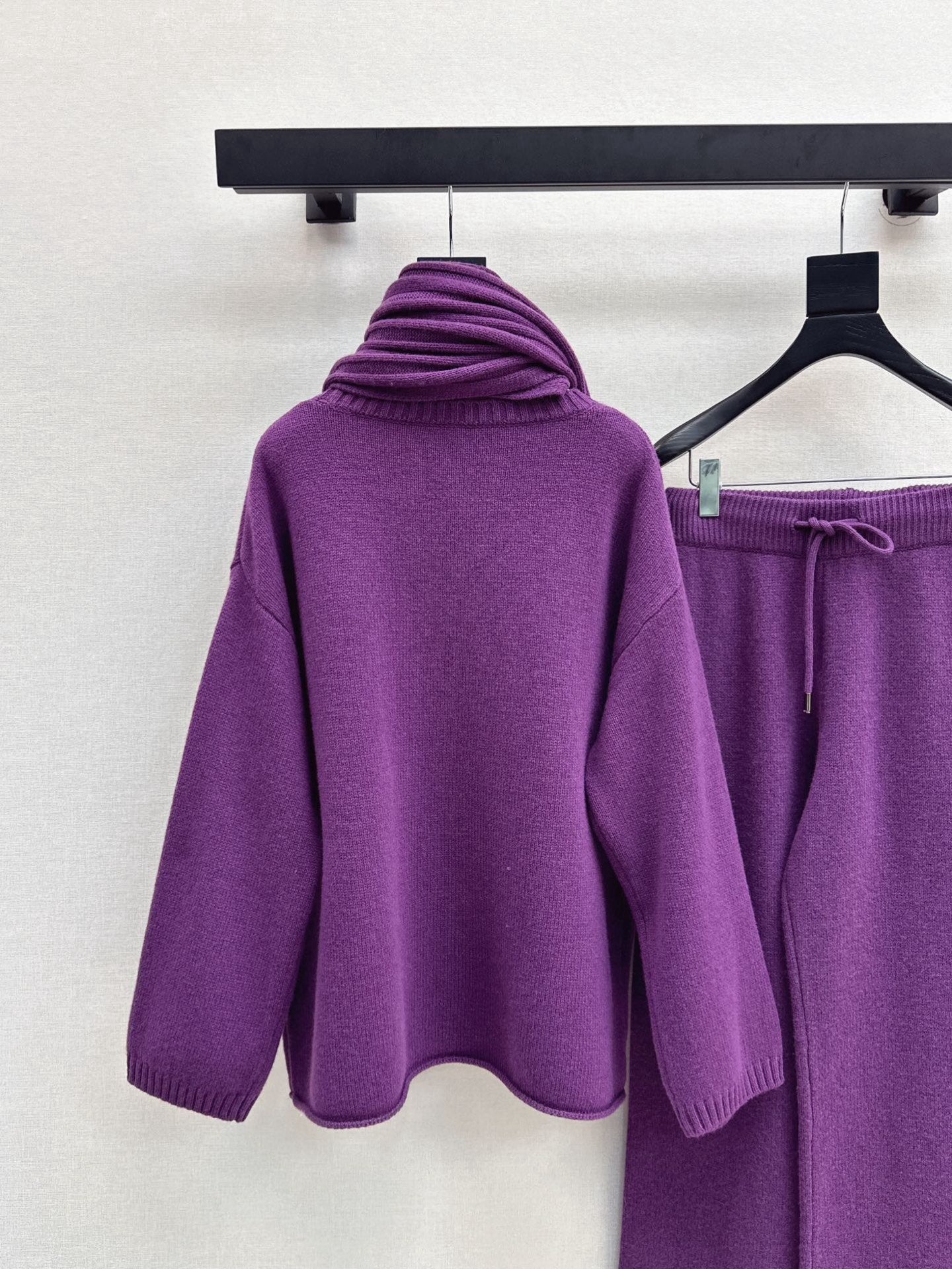 Max 25fw knitwear wide pants scarf set