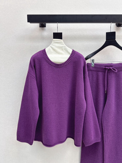 Max 25fw knitwear wide pants scarf set