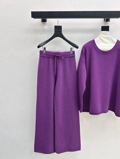 Max 25fw knitwear wide pants scarf set