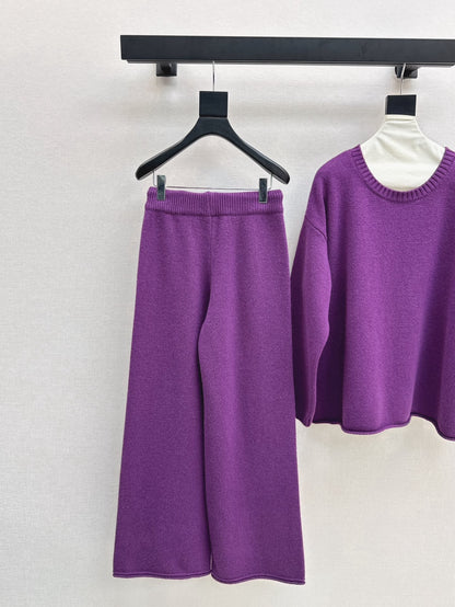 Max 25fw knitwear wide pants scarf set