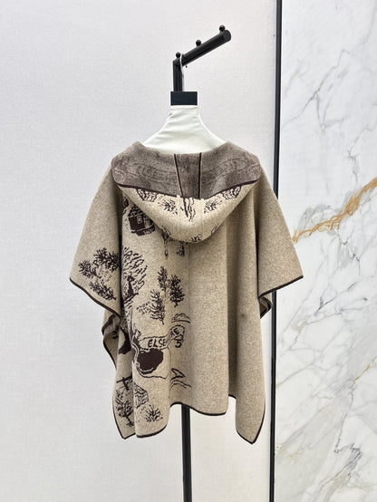 Bur 25fw wool cape