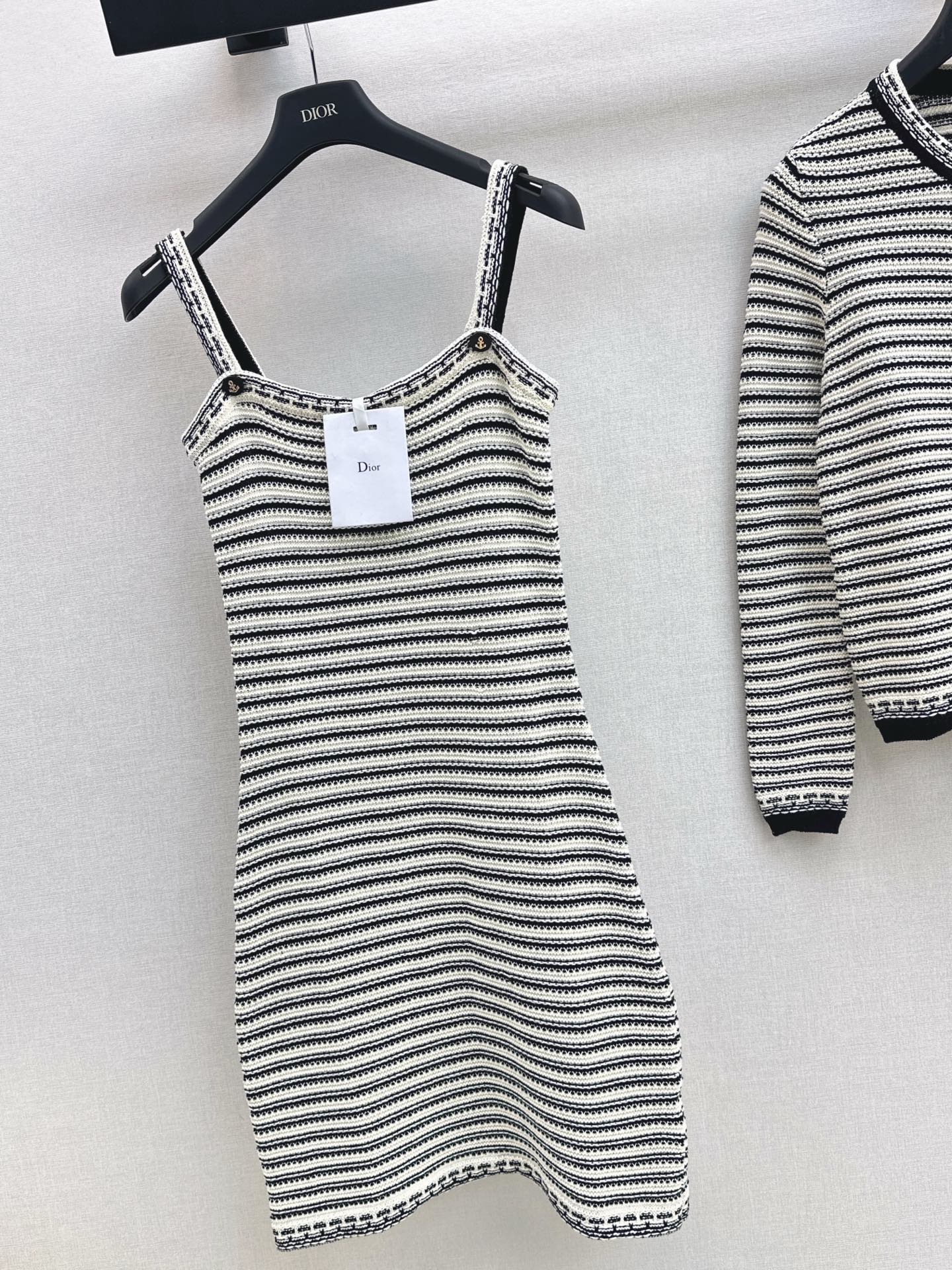 CD 25fw stripe slip dress