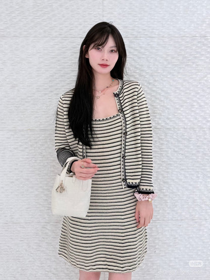 CD 25fw stripe cardigan