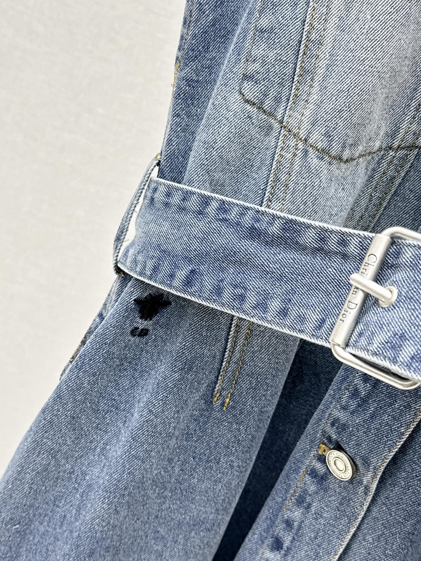 CD 25fw denim sleeveless dress