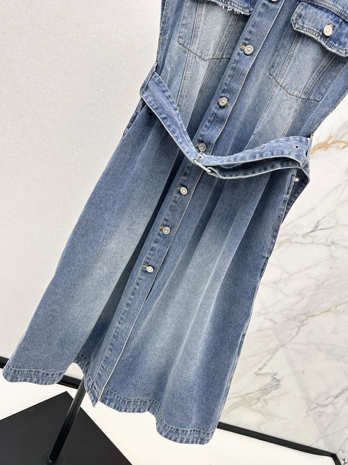 CD 25fw denim sleeveless dress