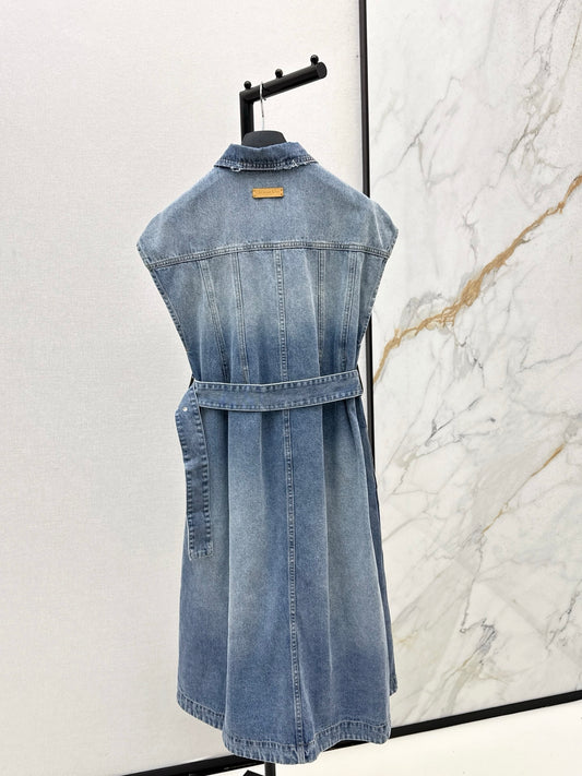 CD 25fw denim sleeveless dress