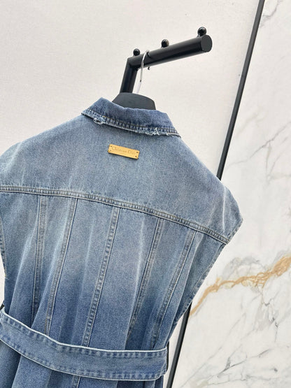 CD 25fw denim sleeveless dress