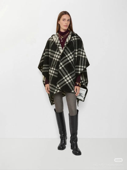 Bur 25fw hooded cape