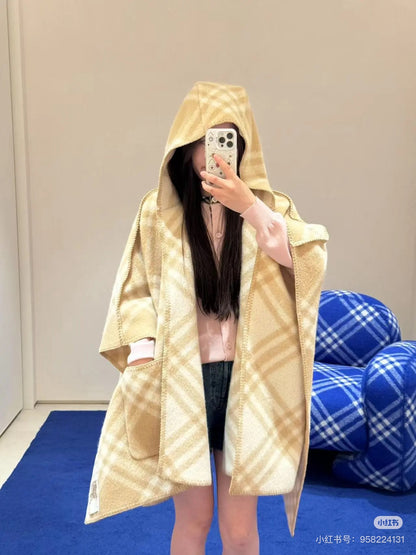 Bur 25fw hooded cape