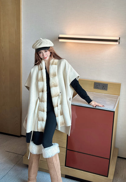 Loro 25fw woolen cape overcoats