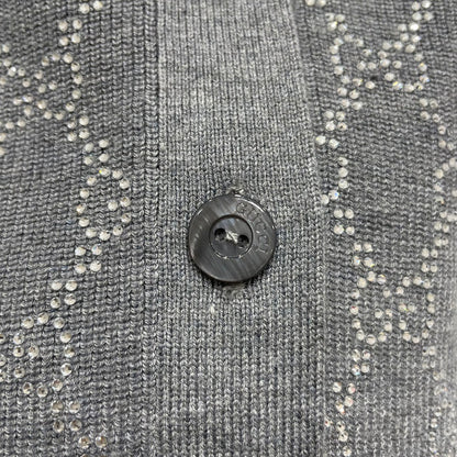 Guc 25fw rhinestone cardigan