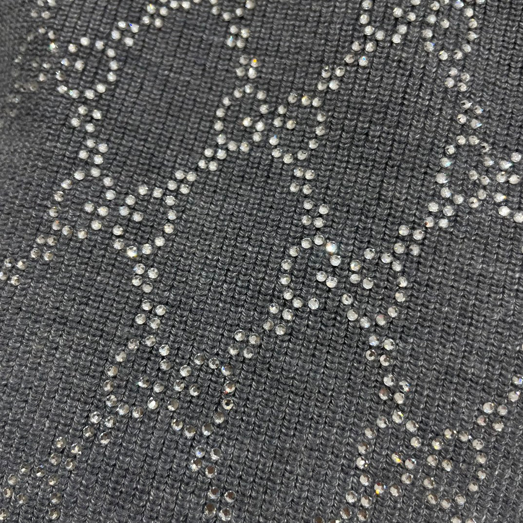 Guc 25fw rhinestone cardigan