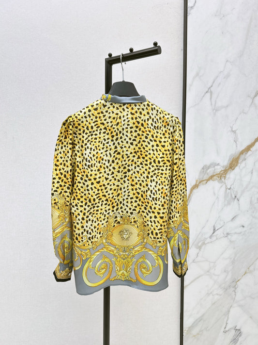 Ver 25fw print silk shirt