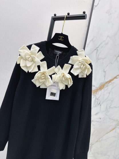 Chan 25fw knitted sweater dress