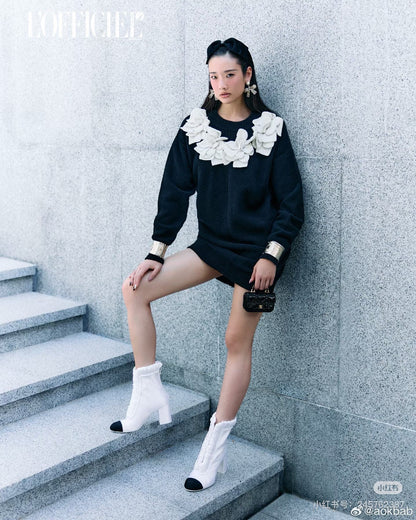 Chan 25fw knitted sweater dress