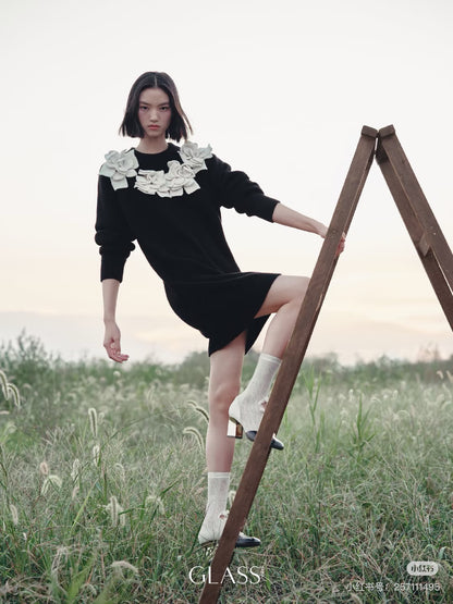 Chan 25fw knitted sweater dress