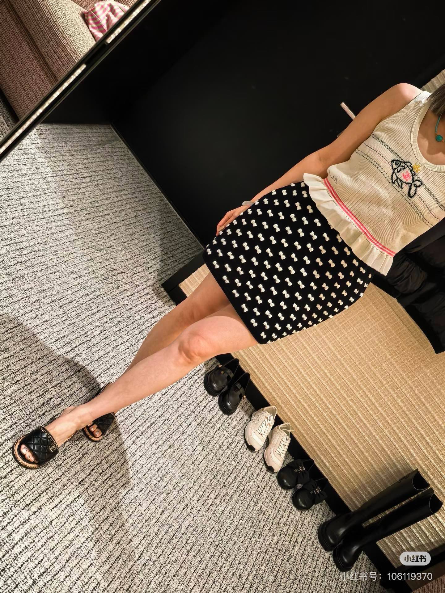 Chan 25fw knit skirt