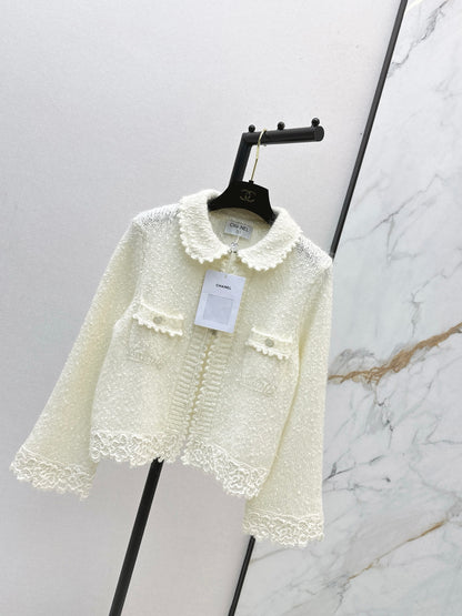 Chan 25fw lace knit cardigan